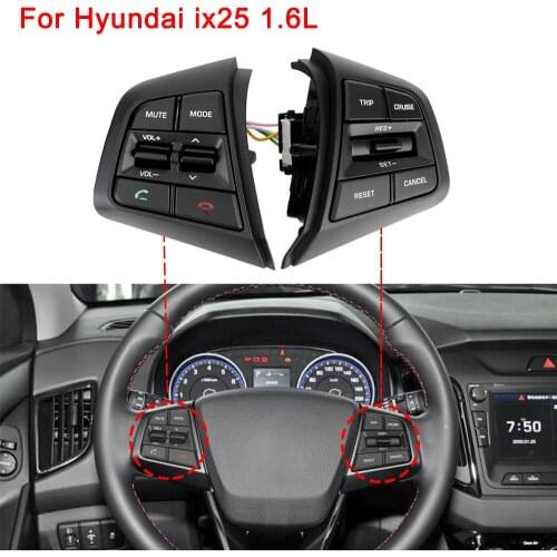 Car Steering Wheel Buttons Bluetooth Switches For Hyundai ix25 (creta) 1.6L Remote Volume Button With Cables Cruise Control