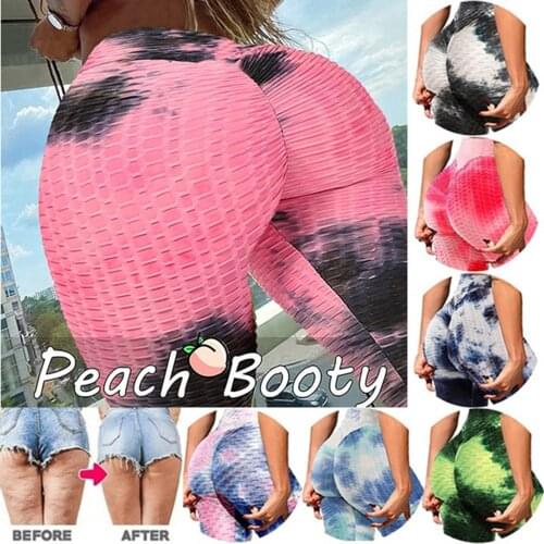 Workout Leggings Women Booty Pants High Waist Scrunch Butt Lifting Anti Cellulite Leggings Tummy Control Sport Tights