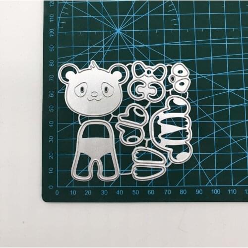 Cute Panda Metal Metal Cutting Dies Scrapbook Paper Craft Knife Mould Stencils 2021 New Making Die Cuts