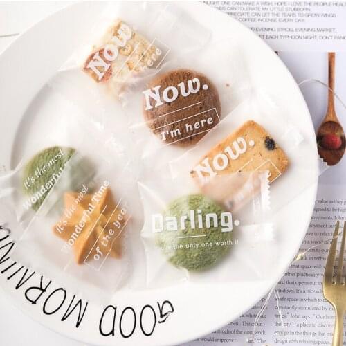 Milk Jujube Snowflake Crisp Packing Bag Single Small Cookie Biscuits Bag Beef Cake Bag Machine Seal Candy Wrapping Paper