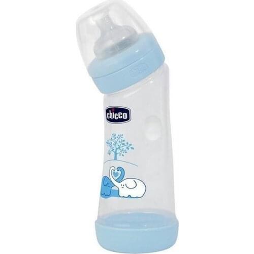 Chicco Inclined Baby Bottle 250 ml-Blue