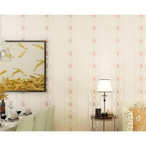 Beibehang wallpaper for walls 3 d European pastoral vertical striped wallpaper living room full of fine pressure 3d wallpaper