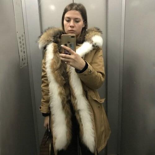 OFTBUY Waterproof Parka 2021 Winter Jacket Women Real Fur Liner Coat Natural Raccoon Fox Fur Collar Hooded Thick Warm Outerwear