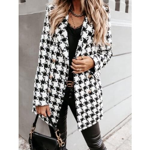 Okkdey Women's Plaid Coats