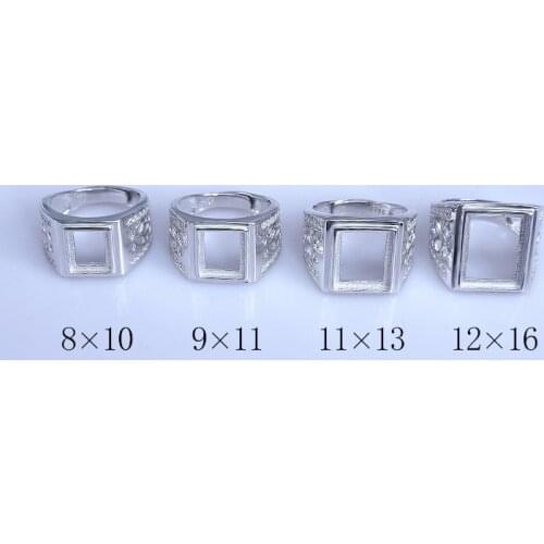 925 STERLING SILVER women men Semi Mount Bases Blanks base blank Pad ring Setting Findings for Jewelry Making gift diy A4428