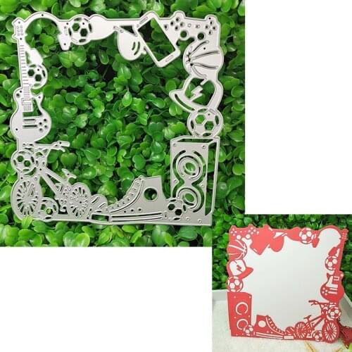 Suitable for metal cutting die DIY scrapbook embossed paper process album football 3D creative sports shoe frame 2021 NEW