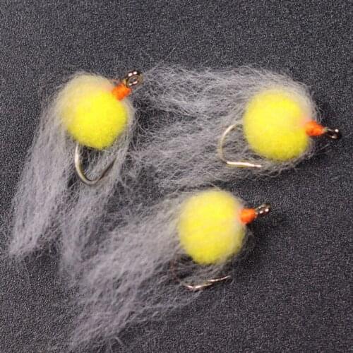 Fishing Lure 6PCS Copper Trout and Steelhead Fishing Fly Tying Materials Hook Tool Copper Fly Lure Bead Head Salmon Egg Flies