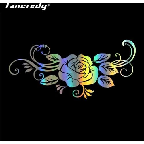 Rylybons DIY 30*14cm Car Stickers Rose Vinyl Door Window Decoration Car Sticker Decal for Auto Products Car Accessories
