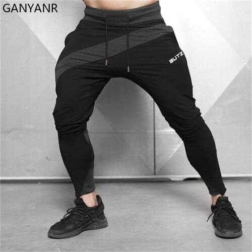 GANYANR Running Pants Men Gym Jogging Sport Training Workout Trackpants Trousers Sportswear Soccer Sweatpants Track Bodybuilding
