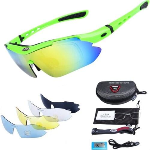 5 Lens Sports Sunglasses Eyewear Tactical Polarized Men Shooting Glasses Airsoft Glasses Myopia For Camping Cycling Glasses