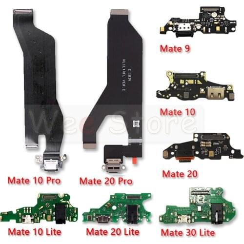USB Charger Board Port Connector Mic PCB Dock Charging Flex Cable For Huawei Mate 7 8 9 10 20 20X 30 Lite Pro Phone Parts