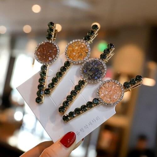 1PC Contracted Fashion Colour Water drill Duck Mouth Hair Clips Han Edition Candy Color Acrylic Metal Head Wear