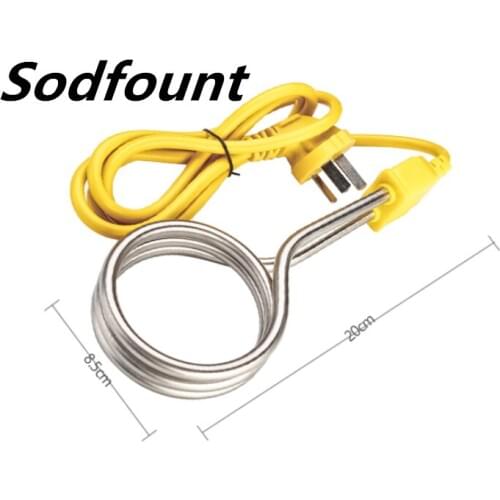 1pcs AC 220V-50Hz 2000W Round shape stainless steel Heater Heating Tool Electricity Generation Cold water heating