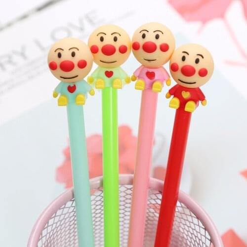 24 Pcs Cartoon Doll Neutral Pen Cute Student Stationery Examination Creative Office Stationery Signature Pen Wholesale
