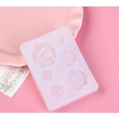 7 Sizes Resin Rose Flower Pendant Silicone Mold Resin Jewelry Making Art Crafts