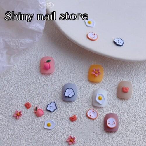 Japanese nail art accessories cloud peach poached egg white three-dimensional nail decoration cute nail accessories SNSJ16