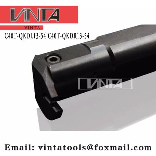 Free shipping C40T-QKDL13-54/ C40T-QKDR13-54 Internal grooving and turning tool holder matched insert ZTKD0608-MG