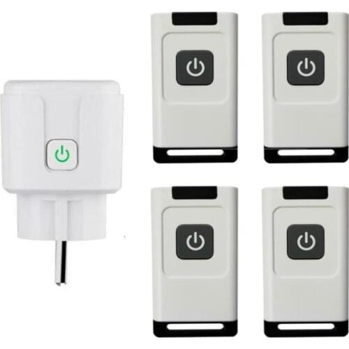 AC 110v 220v 1CH 10A light/lamp European standard socket plug Wireless remote switch 433mhz power on and off