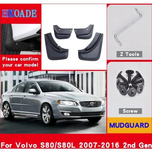 Car Fender Mud Flaps For Volvo S80 S80L 2007-2016 Mudguards Splash Guards Fender Mudflaps Car Fender Accessories