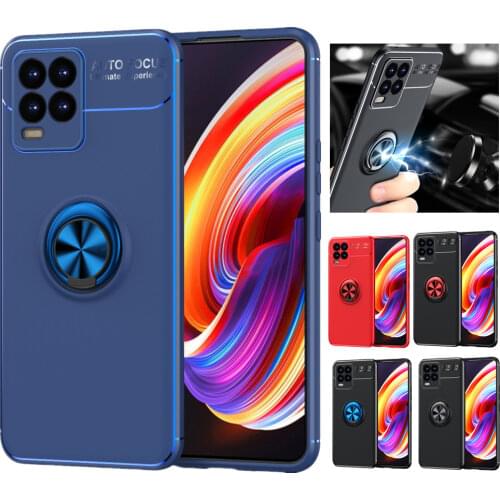 Phone Cases for OPPO Realme V13 5G 8 Pro CT C21 C20 V11 V15 7i C17 X7 C11 Q2 Ring Holder Stand Car Magnet Soft TPU Protect Cover