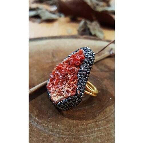 Dr Stone natural Stone Vanadinite Stone 22 carat gold plated female Even 418647219