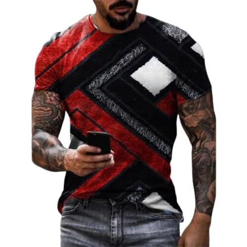 Oversize Men T-Shirt Summer New Mosaic Print Fashion T Shirt Men Tops Tees Short Sleeved Casual Loose 3D T shirt Male Clothing
