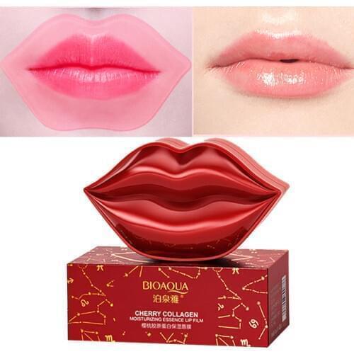 Collagen Lip Mask Cherry Repairing Anti Dry Lips Patch Skin Care Soften Keratin Moisturizing Lip-Balm Makeups Long Lasting M