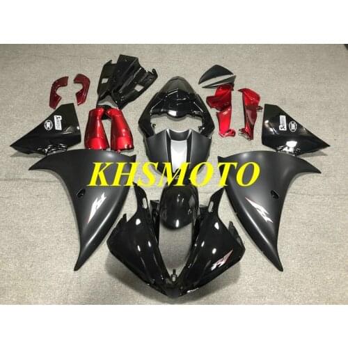 Injection Mold Fairing kit for YZFR1 09 10 11 12 YZF R1 2009 2010 2011 2012 YZF1000 ABS black Fairings set+gifts YB14