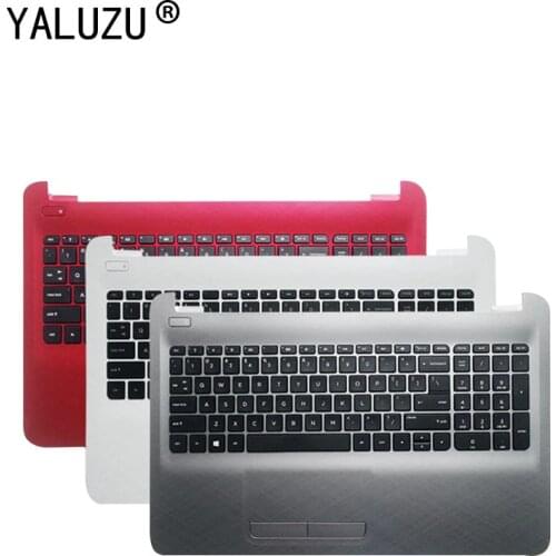 English NEW Keyboard FOR HP 250 255 256 G5 G4 15-AC 15-AF Upper Case Palmrest Cover AP1EM000322 Touchpad