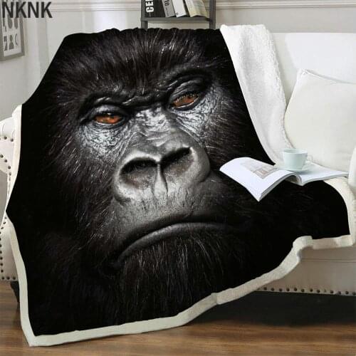 NKNK Brank Orangutan Blanket Animal Bedding Throw Harajuku Bedspread For Bed Funny Thin Quilt Sherpa Blanket New Vintage Pattern