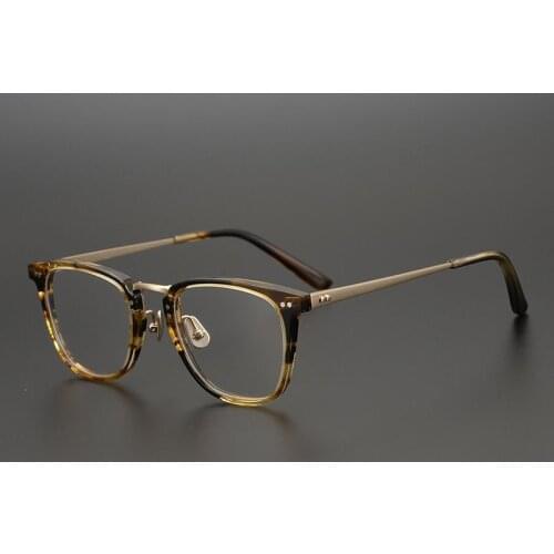 Luxury Brand Acetate Titanium Glasses Frame Men Handmade Super Light Eyeglasses Women High Quality Prescription Eyewear Oculos