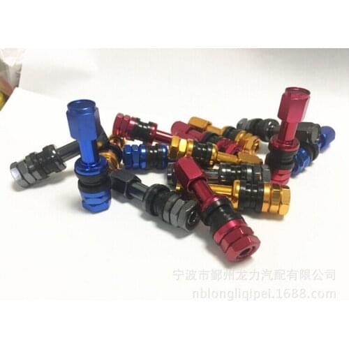 Whole Sale 100pcs/lot TR48E Bolt in Aluminum Car Wheel Tire Tubeless Valves Stem with Dust Caps Colorful Red, Black Gold Yellow