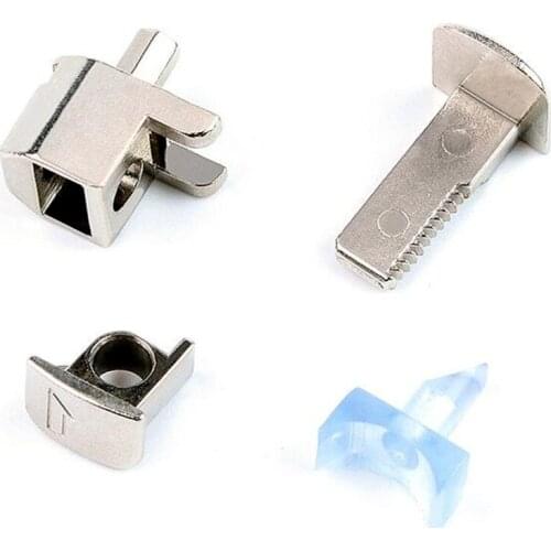 4pc Adjustable miroir clips glass clamp 3-8mm Thick glass plywood shelf bracket support holder Zinc alloy Fixed Fitting hardware