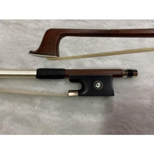 Student begining violin bow 10pcs Full Size Brazilwood Octagonal Violin Bow Ebony Frog White Horse Hair 4/4,3/4,1/2,1/4,1/8,1/1