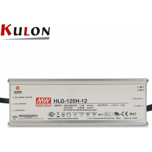 Meanwell Driver HLG-120H-12 120W 10A 12V LED Power Supply waterproof 7 years warranty