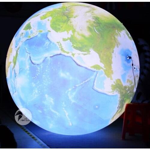 High Quality Planetary Earth Balloon LED Inflatable Globe With Light