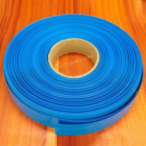 1kg Lithium Battery PVC Heat Shrink Tubing Skin Polymer 18650 Battery PVC Insulation Heat Shrink Film Shrink Tube Blue