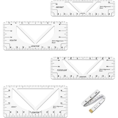 1 Set T-shirt Guide Ruler And Guide Tool T-shirt Alignment Tool For Family Of 4 T-shirt Size Measurement Tool Set Utility Tool