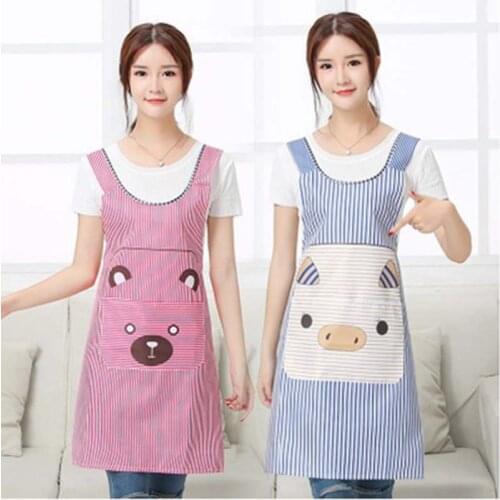 Cartoon Bear Waterproof Apron Cooking Bib for Restaurant Chefs Kitchen Cooking Baking Apron Home Cleaning Tool Accessories 1PC
