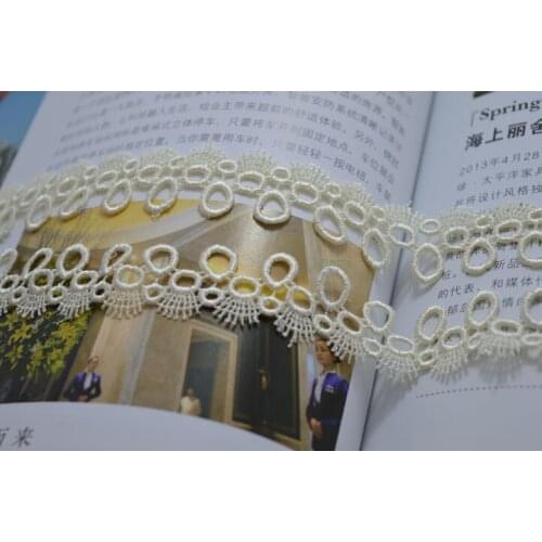 2cm Yellow Tassel DIY Veinse Lace Water Soluble DIY Lace Clothing Accessories Clothing Garment Skirt