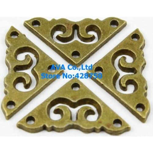 40 Pieces 20mm Antique Brass Jewelry Box Corner Gift Box Corner Protector