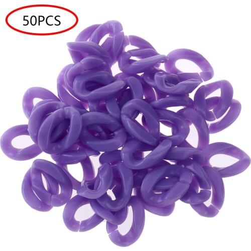 50 Acrylic Twisted Chain Loops Fashion Pendant Necklace Connectors DIY Jewelry Making Rings Dress Shirt Decorative Buckles Craft
