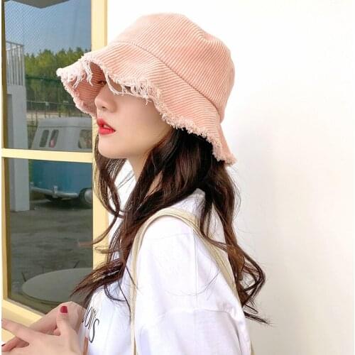 6 colors New fashion simple casual solid cap temperamental comfortable women holiday Sun protection sunscreen cute bucket hat