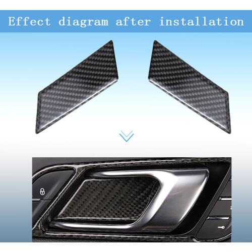 Atreus 4pcs For Porsche Macan Accessories 2017 2018 2015 2016 Door Handle Bowl Trim Cover Carbon Fiber 3D Car Stickers