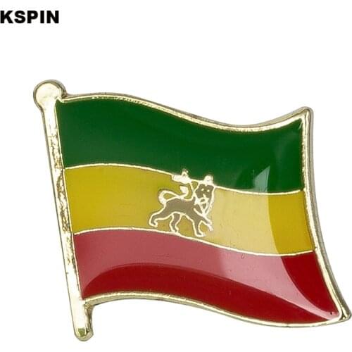 Ethiopia flag pin lapel pin badge 10pcs a lot Brooch Icons KS-0011