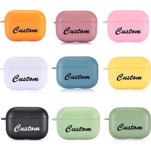 Airpods 3 Custom image/name/logo Case for AirPods Pro Candy Color Custom Logo Text Initials Photo Cute Case for AirPod Pro Case