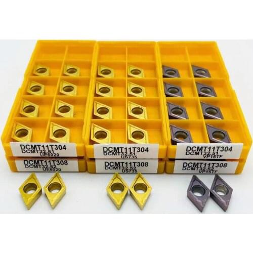 DCMT070204 DCMT11T304 DCMT11T308 Carbide Insert Internal Turning Tool CNC Tool 100% Turning Insert Steel Parts