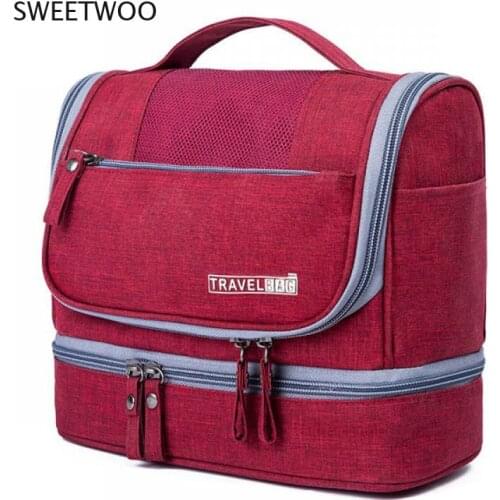 Women Travel Waterproof Makeup Bag Brand Toothbrush Toiletry Kits Organizer Bags Unisex Hanging Men Washing Cosmetic Storage Bag