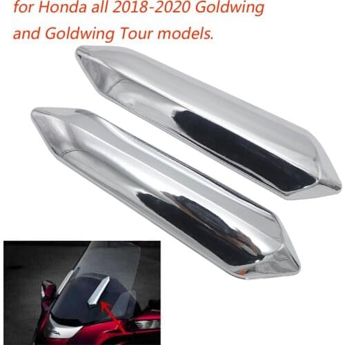 Chrome Motorcycle windshield decorative cover Windshield Strut Covers Fits For HONDA GL1800 2018 2019 2020
