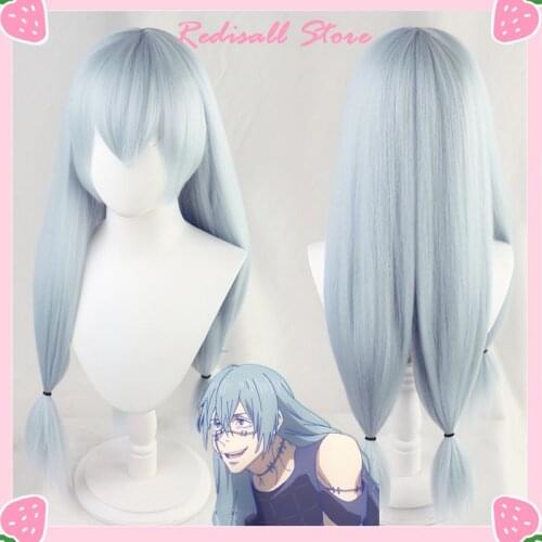 Jujutsu Kaisen Mahito Cosplay Blue Gray Wig Heat Resistant Synthetic Wigs Halloween Cosplay Costume